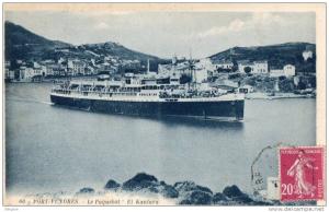 CPA PAQUEBOT  EL KANTARA  a Port Vendres.