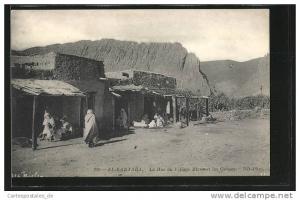 CPA El-Kantara, La Rue du Village Blanc et les Gorges