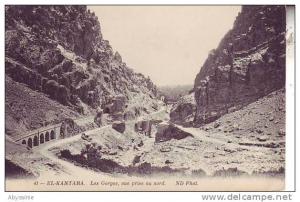 ALGERIE - EL KANTARA - les gorges, vue prise au nord - nr 41 ND - d4 661