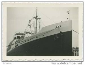 photo très ancienne du paquebot français EL KANTARA