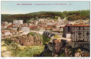 ALGERIE  CONSTANTINE Le Quartier de la Gare et le Pont El Kantara