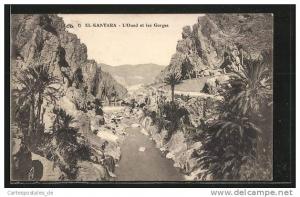 CPA El-Kantara, L`Oued et les Gorges