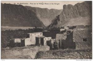el kantara vue sur le village blanc et les gorge
