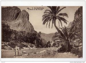 CPA     EL KANTARA        L OUED ET LES GORGES