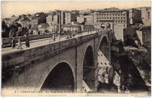CARTE POSTALE ANCIENNE. ALGERIE. CONSTANTINE. PONT ET PORTE EL-KANTARA.