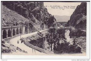 El Kantara, Dans les Gorges Porte desert et Pont Romain,ca. 1924