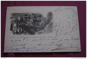 CPA    Constantine. Le pont El Kantara et le ravin du Rhummel.