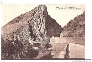 EL-KANTARA. - La route à la sortie des Gorges.
