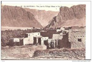 EL-KANTARA. - Vue sur le village Blanc et les Gorges.