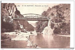 EL-KANTARA. - Passerelle sur l'Oued.