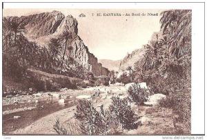 EL-KANTARA. - Au bord de l'Oued.
