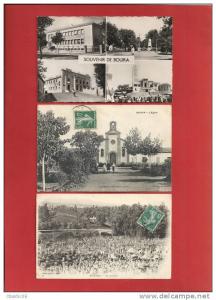 Algérie - Bouira - 3 cp - Souvenir multivues,l´Eglise,le Marché (A saisir fin de collection)