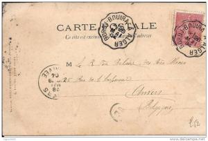 marque postale, convoyeur ligne de Bordj-Bouira à Alger en 0904