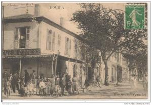 Bouira - Rue Grande - Cafe du Commerce - Belle Animation  -  CPA°