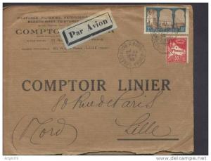 51800 O - 2 TP cad ambulant CONSTANTINE A BORDJ BOUIRA sept 1935 par avion pour la France TB