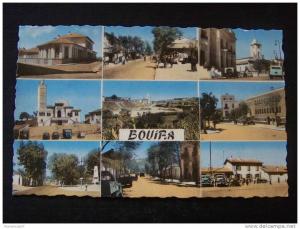 BOUÏRA (Algérie) - Multivues - Groupe scolaire - Rue Principale - l'Eglise - la Mosquée - Poste - Banque d'Algérie,...
