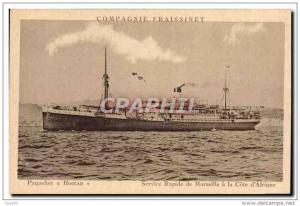 CPA Bateau Paquebot Hoggar Service rapide de Marseille a la Cote
