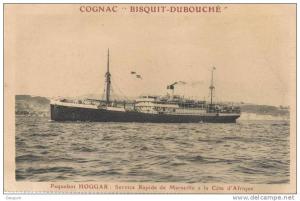 CPA - PAQUEBOT  HOGGAR  - Service rapide de Marseille à la Côte d'Afrique - Edition carte Pub