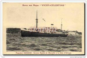 CPA Bateau Paquebot Hoggar Service rapide de Marseille a la Cote
