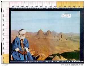 V39397 ALGERIA LE HOGGAR L' HOMME BLEU COSTUMI TIPICI BEDUINI