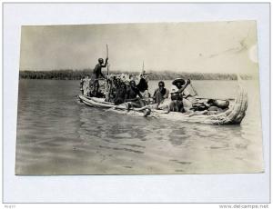 Carte postale Ancienne  Lac TCHAD   Le Kadeï  , pyrogue en papyrus , Ligne du Hoggar, animé