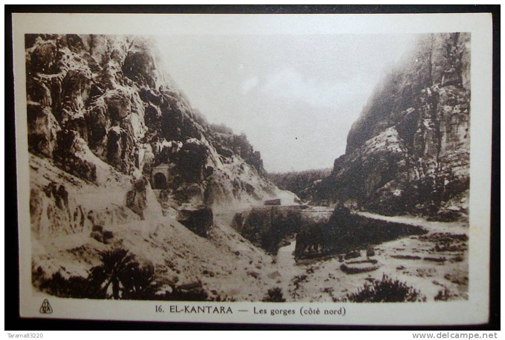 CPA ALGERIE EL KANTARA LES GORGES COTE NORD
