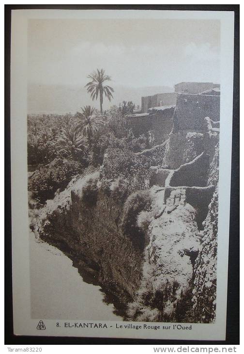 CPA ALGERIE EL KANTARA LE VILLAGE ROUGE SUR L'OUED