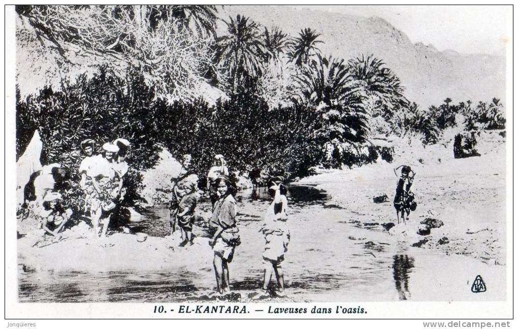 EL-KANTARA  Laveuses dans l´oasis.
