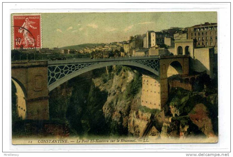 CPA /  ALGERIE  /  CONSTANTINE  / LE PONT     EL  KANTARA SUR LE RBUMMEL