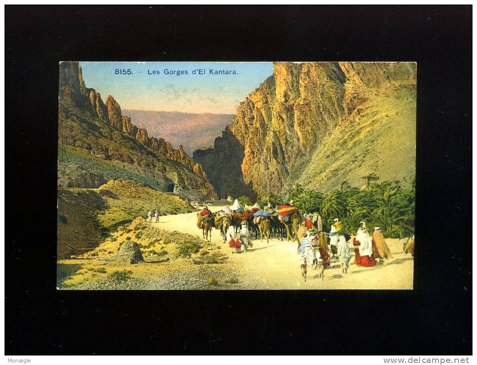CPSM ALGERIE LES GORGES D EL KANTARA  8155  TRES ANIMEE