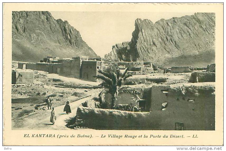 CPA   El Kantara     Le village rouge et la porte du désert  F-1024