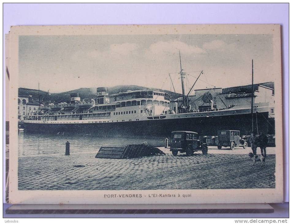 PORT VENDRES (66) - L´  EL KANTARA A QUAI - ANIMEE + AUTOMOBILES