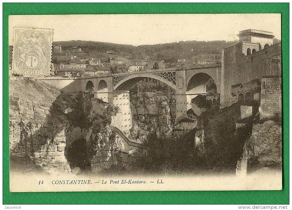 cpa   ALGERIE    CONSTANTINE   Le pont  El Kantara   ........  RAM1