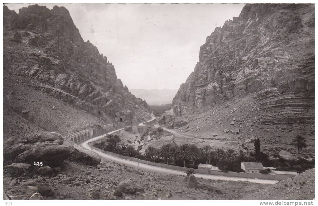 Biskra - les Gorges d'El Kantara, la Porte du Désert ou Porte d'Or, côté nord