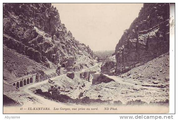 ALGERIE - EL KANTARA - les gorges, vue prise au nord - nr 41 ND - d4 661
