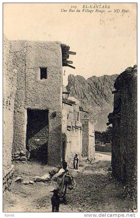 ALGERIE  EL-KANTARA  Une rue du Village rouge  ...... ( Ref FA969 )