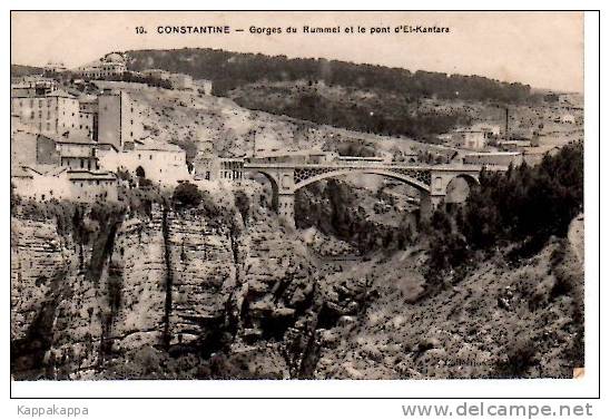 cpa Constantine Algérie Pont El-Kantara Gorges Rummel architecture Idéale