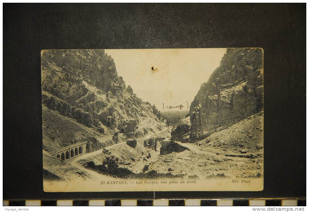 ALGERIE EL KANTARA LES GORGES VUE PRISE AU NORD