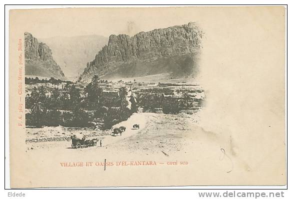 Village et Oasis de El Kantara Coté Sud  Cliché Maure FA 3615 Diligence
