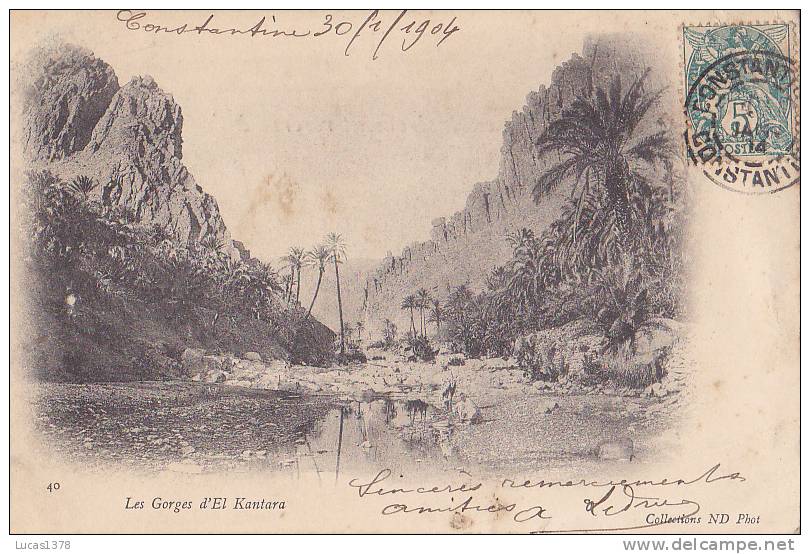 LES GORGES D EL KANTARA / DOS NON DIVISE / ND 40
