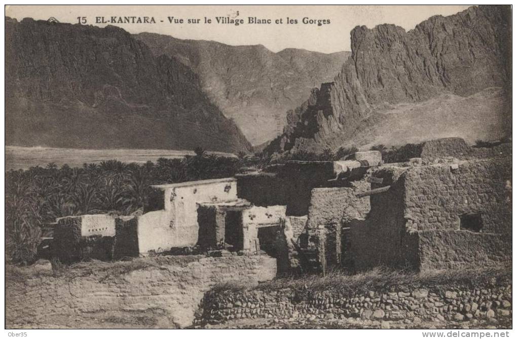 el kantara vue sur le village blanc et les gorge