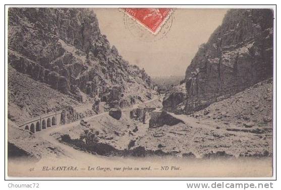 (Algérie) 106, El Kantara, ND Phot 41, Les Gorges, vue prise au nord