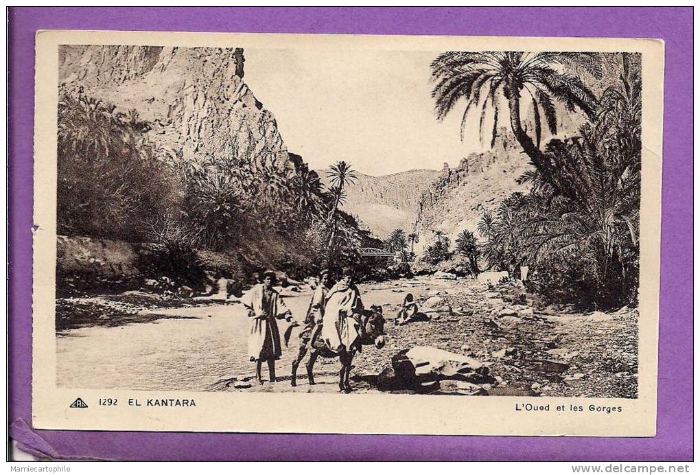 ALGERIE - EL KANTARA - l'Oued et les Gorges - animée