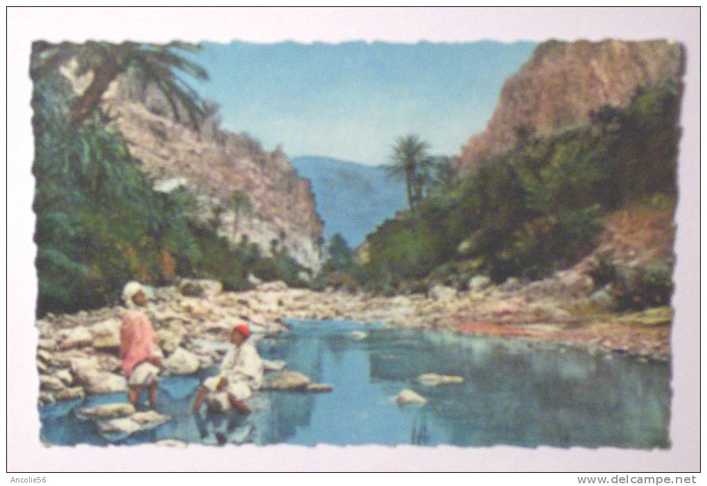 AU BORD DE L'OUED DANS LES GORGES D'EL KANTARA