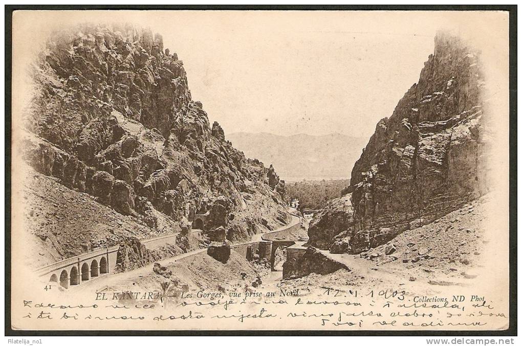 Algeria, Alger, El kantara - Les Gorges, vue prise au Nord, beautiful postcard