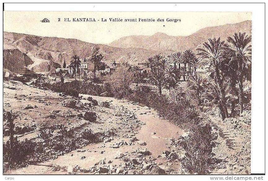 EL-KANTARA. - La vallée avant l'entrée des Gorges.
