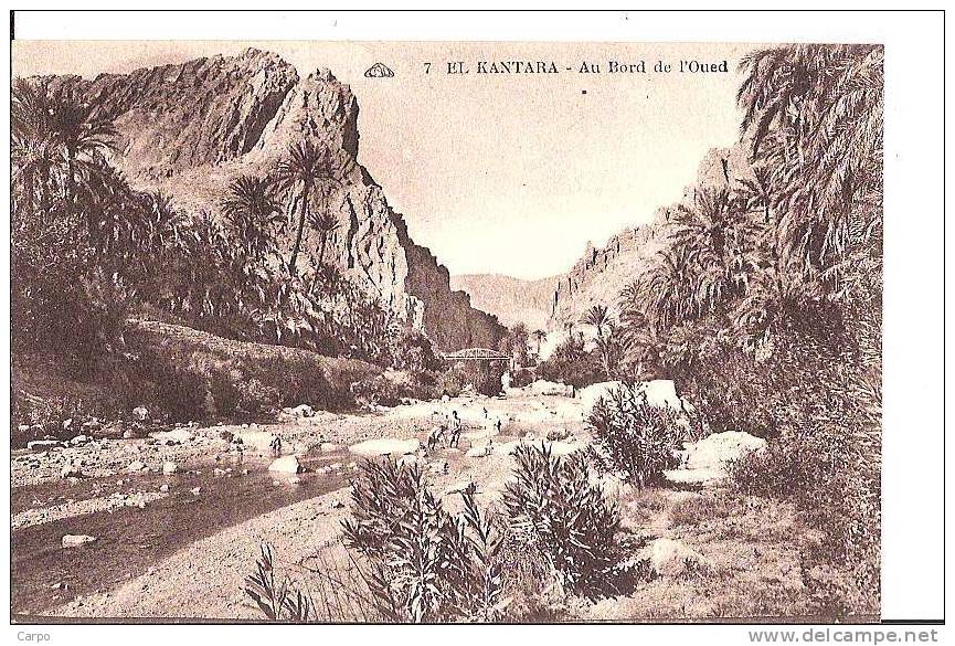 EL-KANTARA. - Au bord de l'Oued.