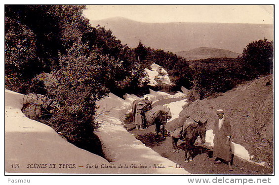 Sur le chemin de la glacière à Blida, Algérie Avec oblitération cachet convoyeur de Constantine à Bordj-Bouira