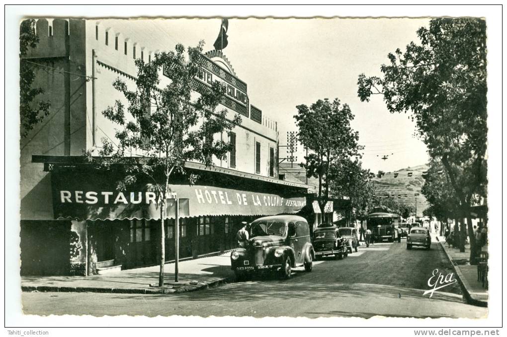 BOUIRA - Hôtel de la Colonie et Rue Principale
