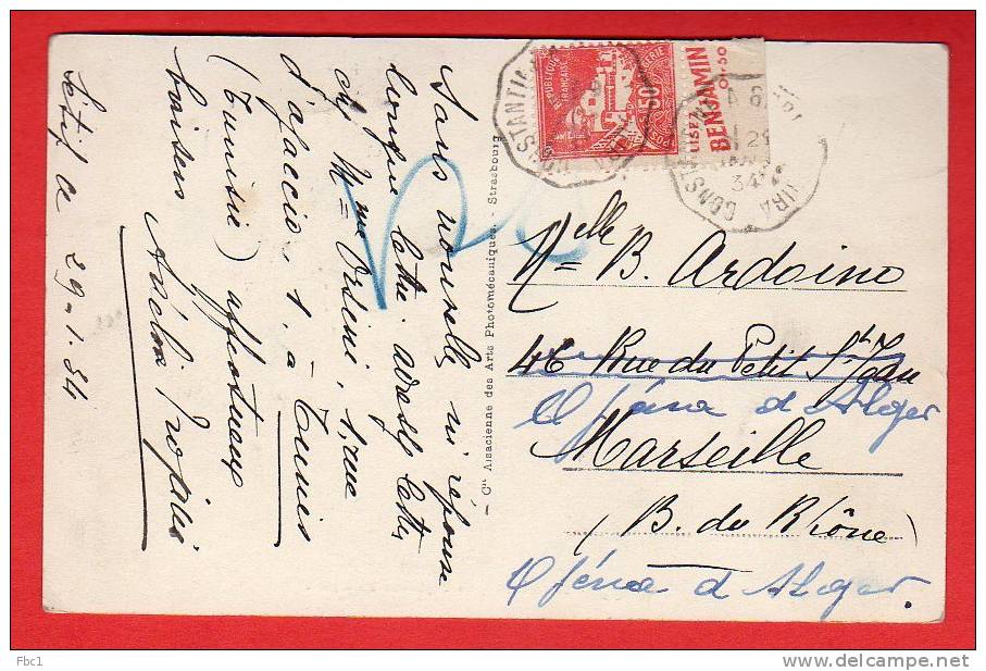 Algérie - Cachet Ambulant - Constantine à Bordj Bouira - (Janvier 1934) sur Carte Postale